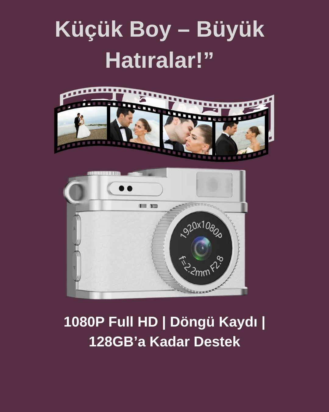 Vintage Kamera [8GB hafıza kartı hediye]