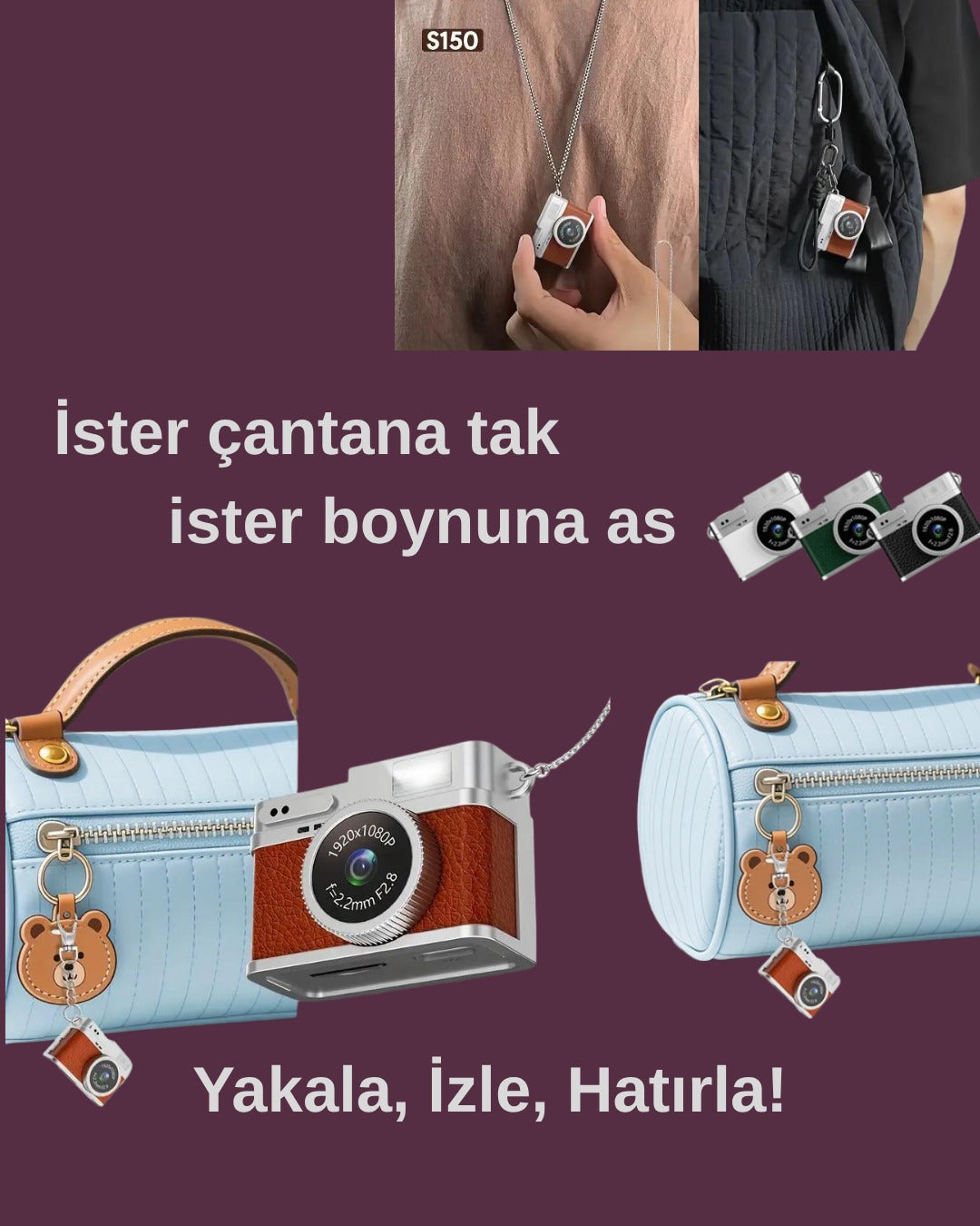 Vintage Kamera [8GB hafıza kartı hediye]