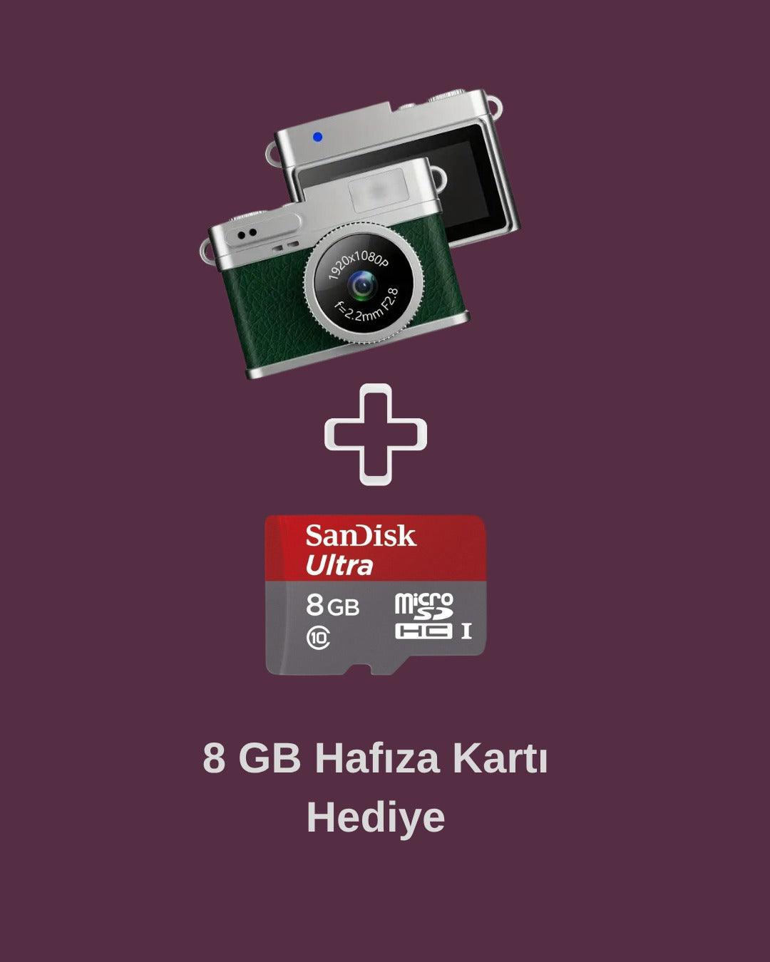 Vintage Kamera [8GB hafıza kartı hediye]