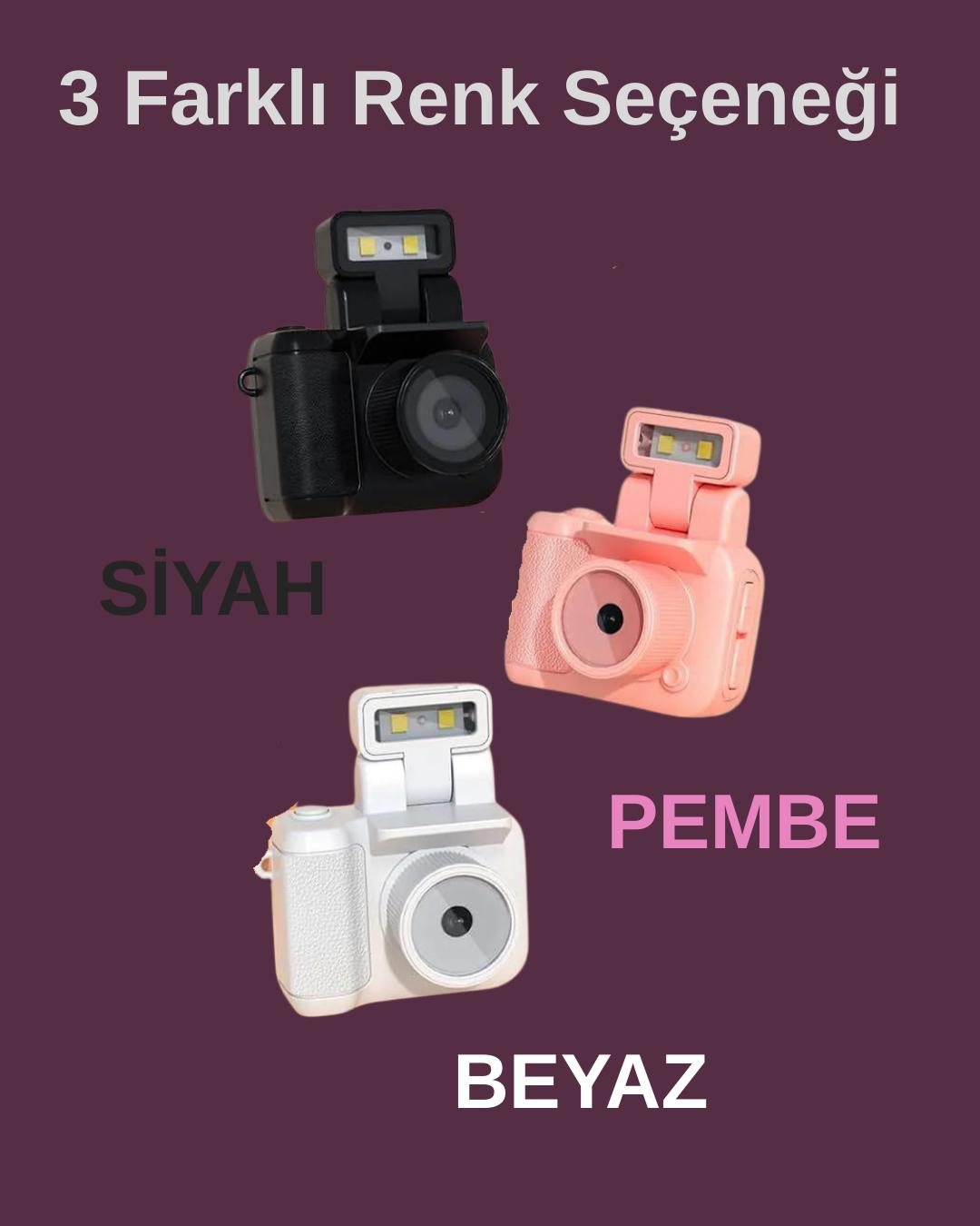FLAŞLI  RETRO KAMERA {16GB hafıza kartı hediye]